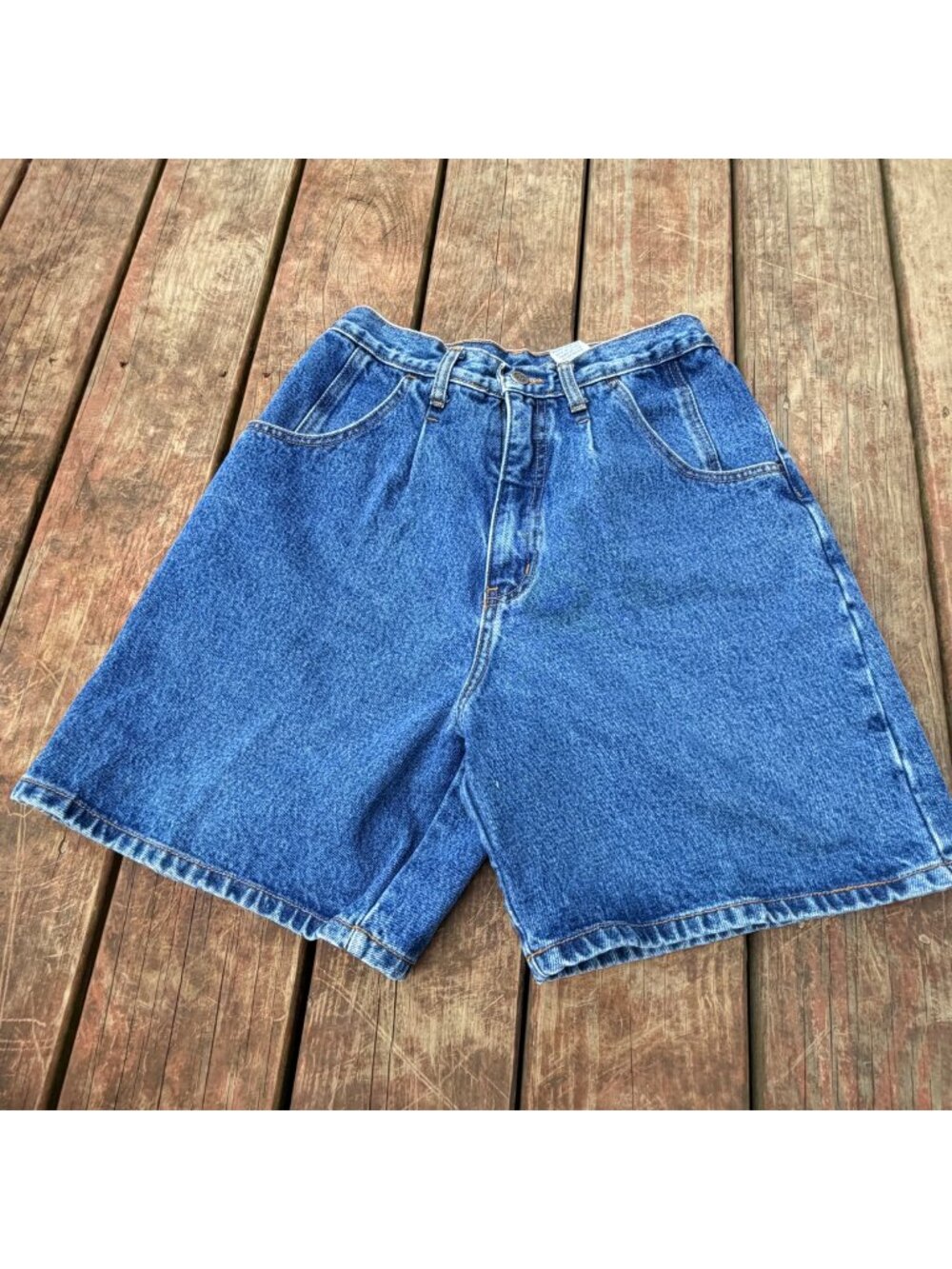 Vintage Bill Blass High-Waisted Denim Shorts Womens Size 10 USA Made 100% Cotton